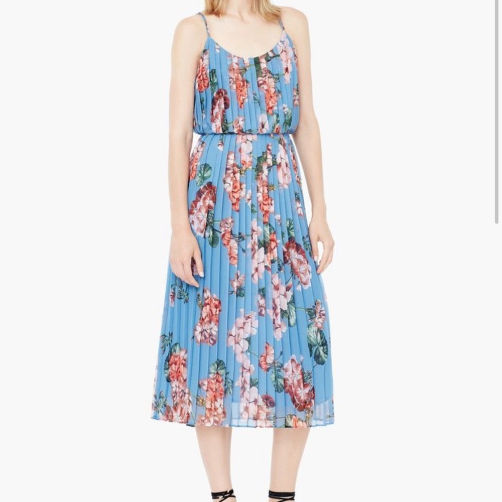 Mango Pleated Floral Dress